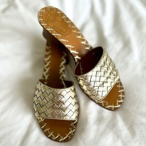 Bottega Veneta Intrecciato Weave Leather Slides Size 7